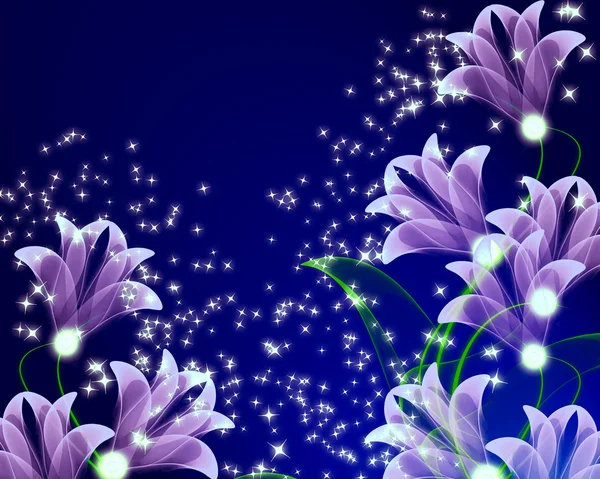 Magische transparante bloemen — Stockfoto