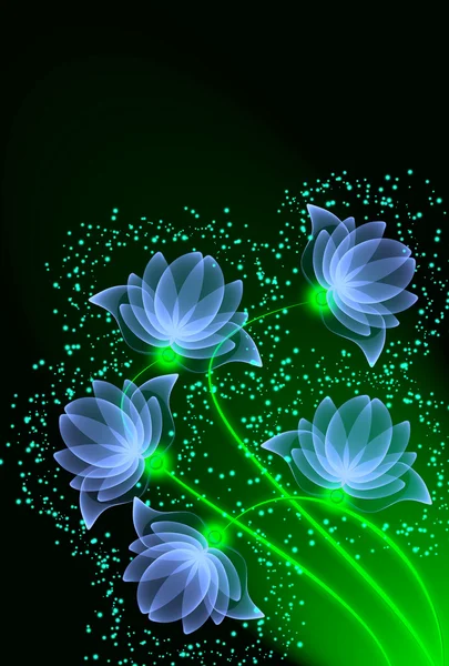 Magic transparent flowers — Stock Photo, Image