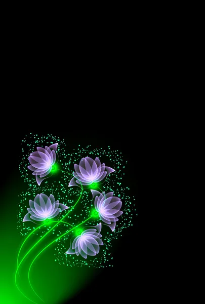 Flores transparentes mágicas — Fotografia de Stock