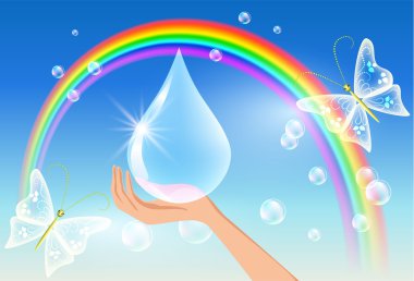 Symbol of clean water. clipart