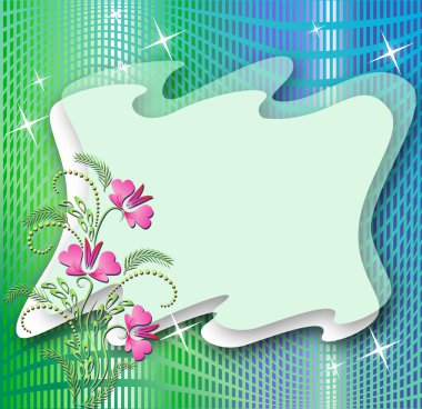 Magic background with flowers and a place for text or photo clipart