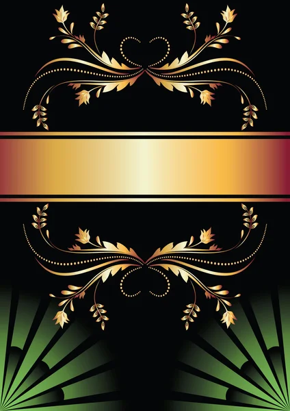 Fundal cu ornament auriu — Vector de stoc