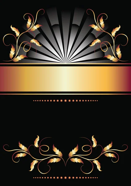 Arrière-plan avec ornement doré — Image vectorielle