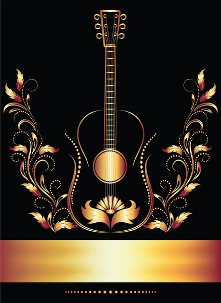 Titelblatt mit Gitarre — Stockvektor