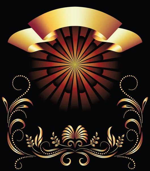Hintergrund mit goldenen Ornamenten — Stockvektor