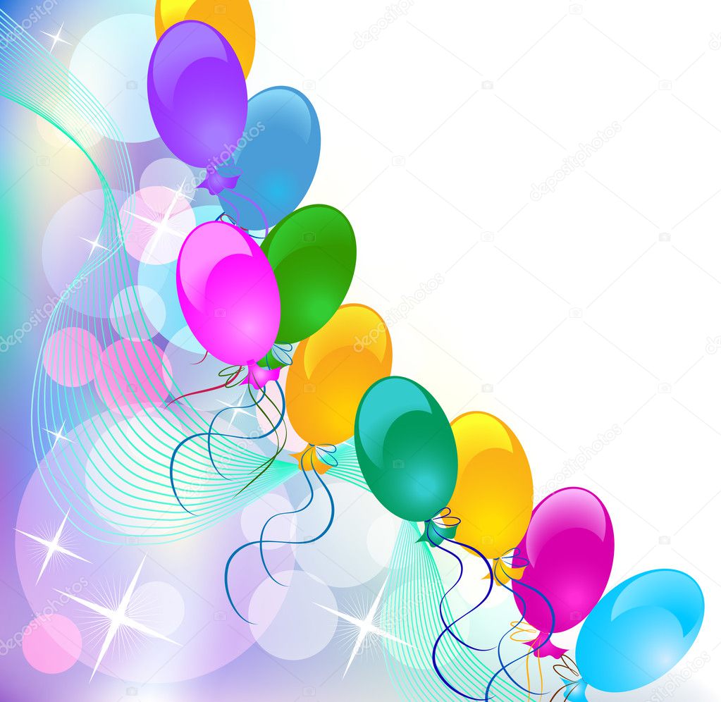 Background with balloons