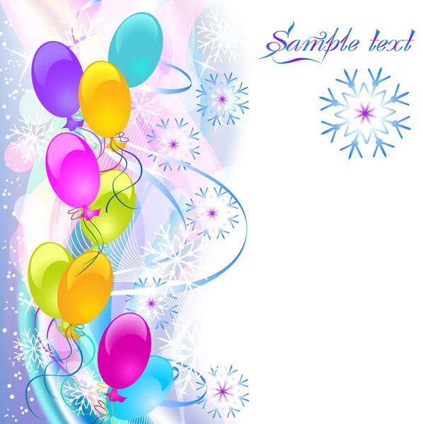 Christmas background with ballons — Stock Vector