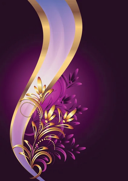 Background with golden ornament