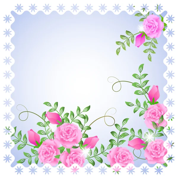 Fond floral magique — Image vectorielle