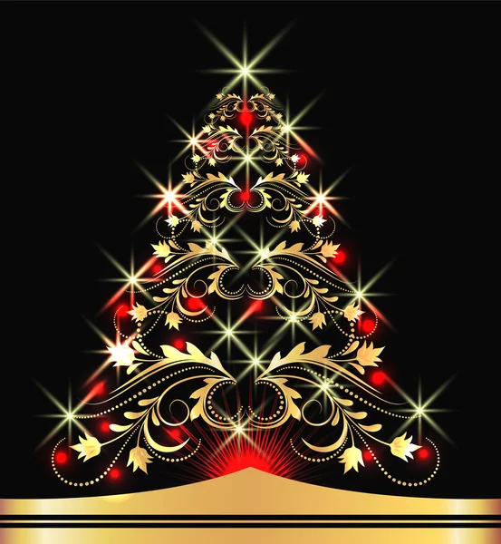 毛皮-圣诞树 — 图库矢量图片#
