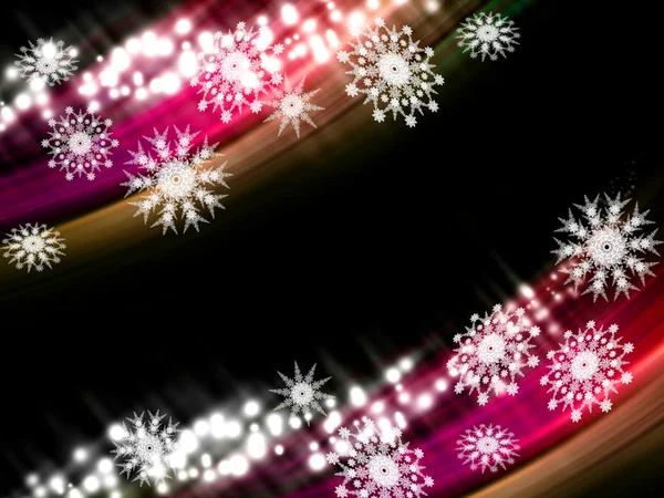 Fond lumineux abstrait avec flocons de neige — Photo