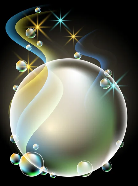 Fond lumineux avec bulles — Image vectorielle