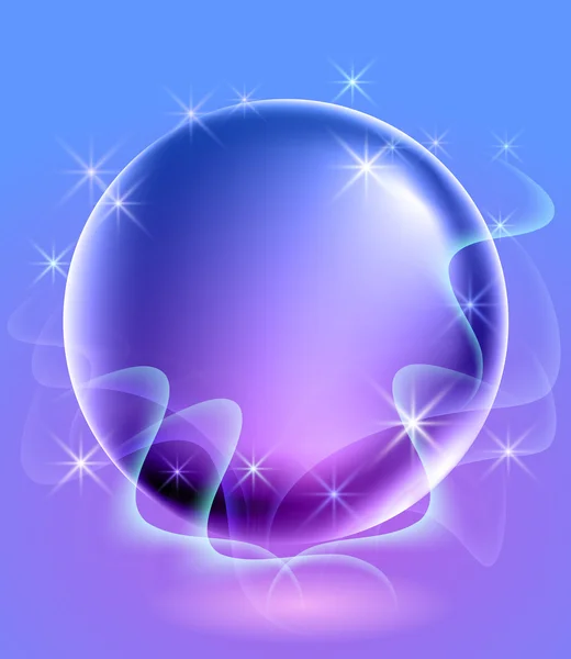 Fond lumineux avec sphère — Image vectorielle