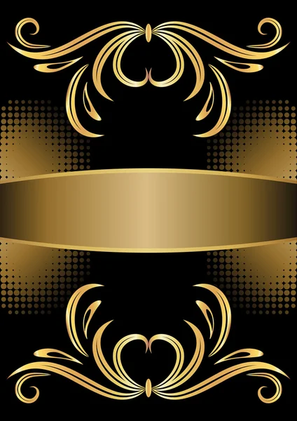 Фон с золотым орнаментом — стоковый вектор