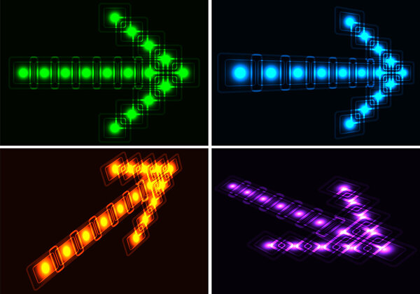 Glowing set arrows