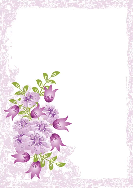 Grunge card with flower — Stock Vector