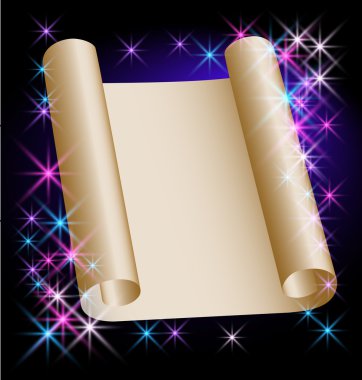 Glowing background with parchment clipart