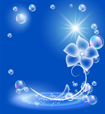 Drops and flower clipart