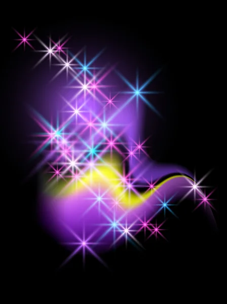 Fond lumineux avec des étoiles — Image vectorielle