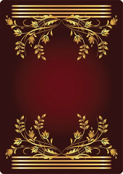 Achtergrond met gouden ornament — Stockvector