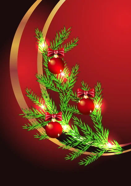 Fond de Noël avec brindille d'épinette — Image vectorielle