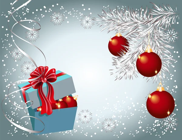Fundo de Natal com decorações de Natal — Vetor de Stock