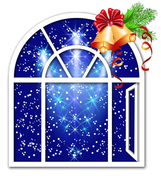 Vánoční okno — Stockový vektor