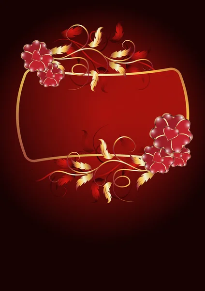 Background with ornament and elegant frame