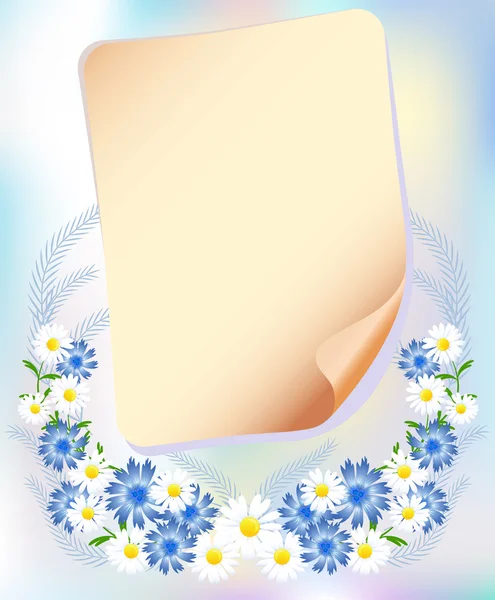 紙の花の背景 — ストックベクタ