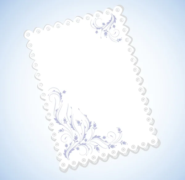 Tissu avec bords en dentelle avec ornement — Image vectorielle