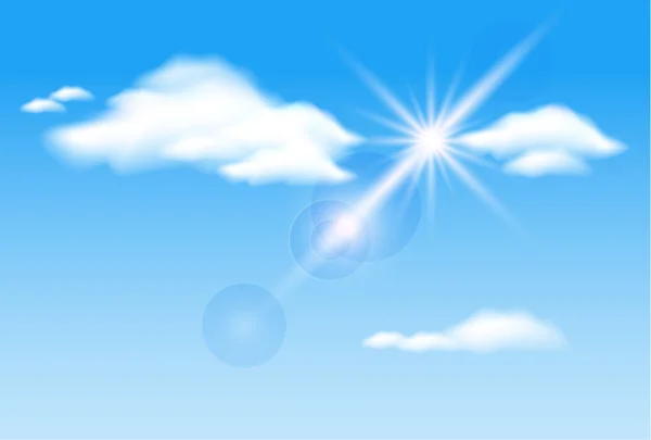 Облака и солнце — стоковый вектор