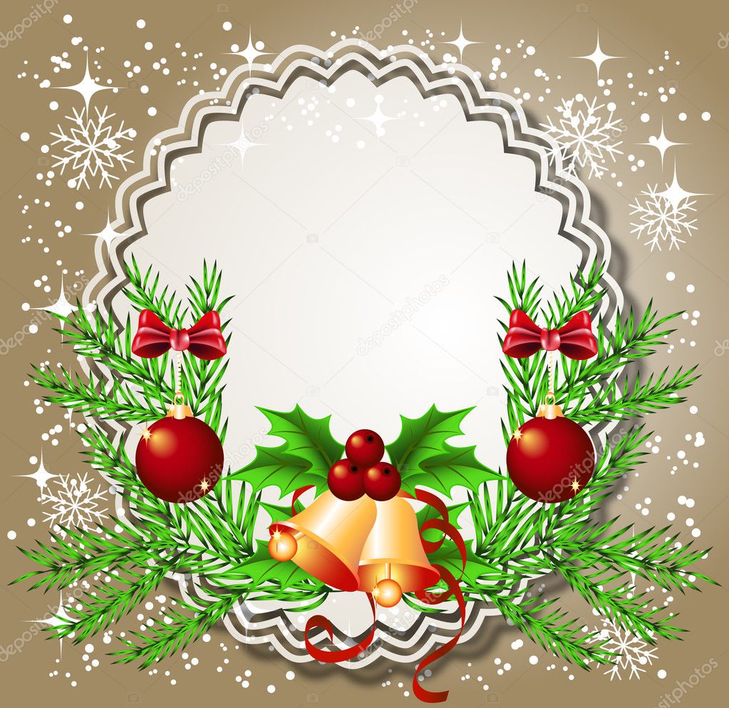 Christmas background with frame