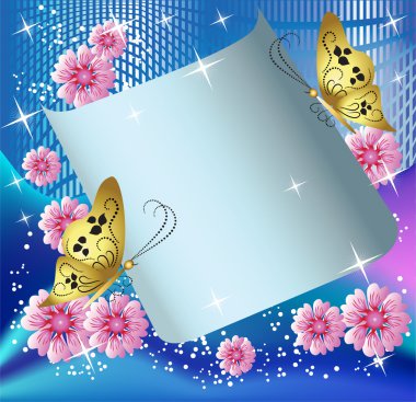 Magic background with paper clipart