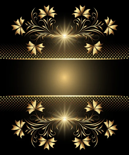 Bakgrund med gyllene ornament — Stock vektor