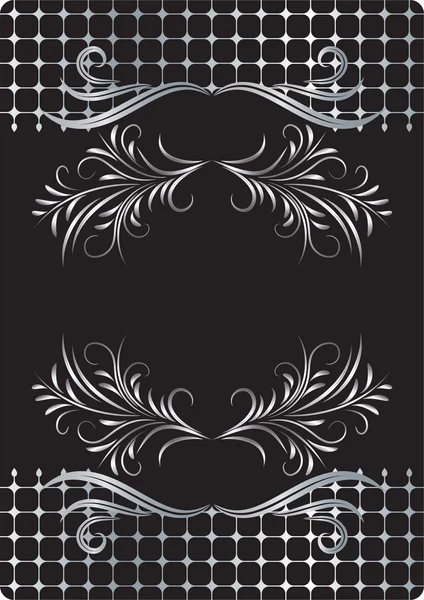 Background with silver ornament — Stock Vector