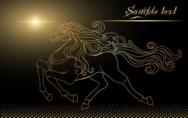 सोनेरी घोडा — स्टॉक व्हेक्टर