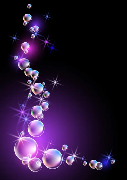 Пузыри и звёзды — стоковый вектор