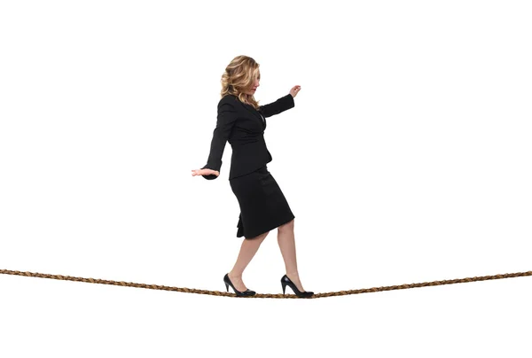 Kvinna på rep — Stockfoto