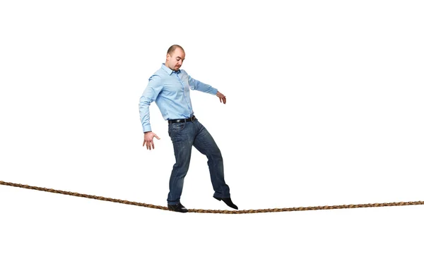 Acrobat na corda — Fotografia de Stock
