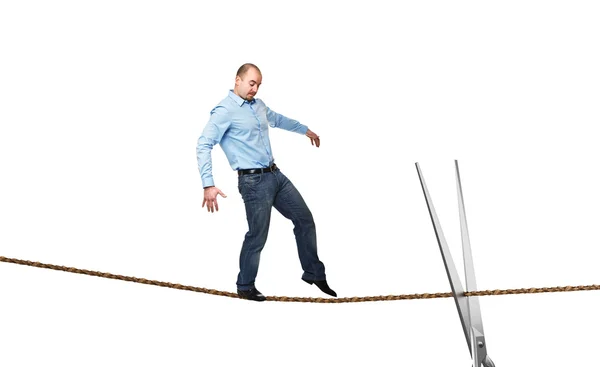 Acrobat en cuerda — Foto de Stock
