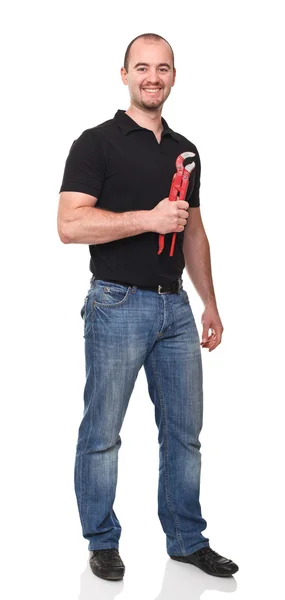 Homem com ferramenta — Fotografia de Stock