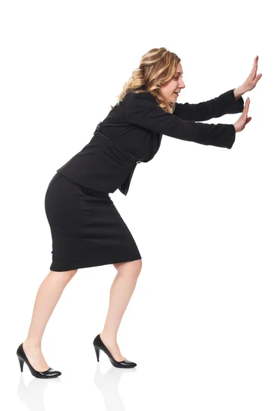Kvinna push position — Stockfoto