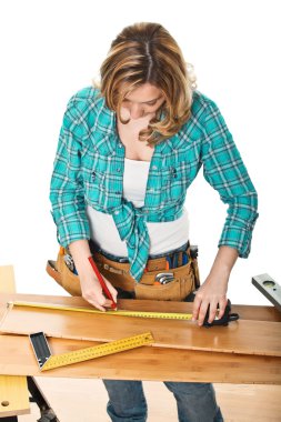 Craftwoman at work clipart