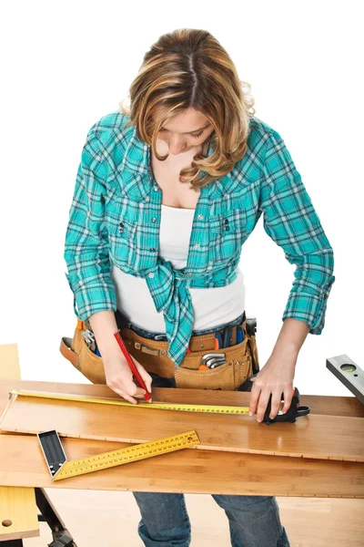 Craftwoman på jobbet — Stockfoto