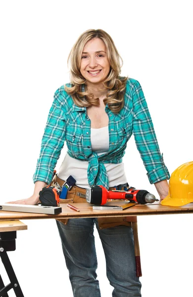 Smiling woman at work — Stock Photo, Image