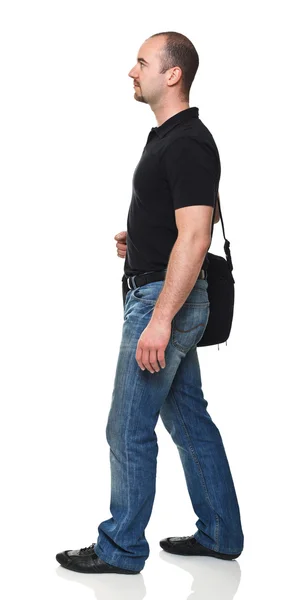 Άνθρωπος με τσάντα — Φωτογραφία Αρχείου