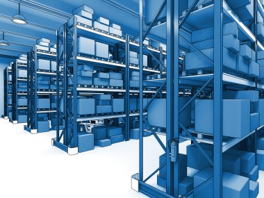 Warehouse 3d clipart