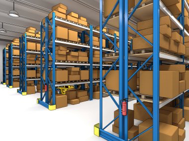 Warehouse 3d clipart