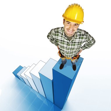 Manual worker success clipart