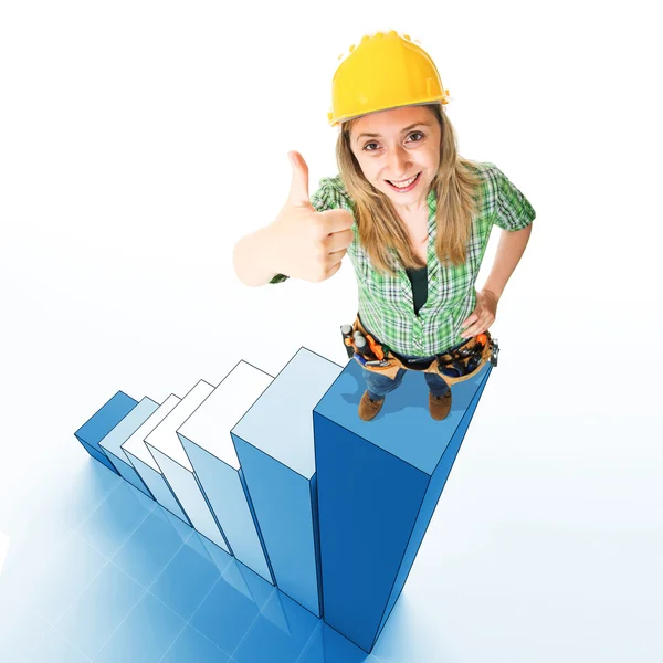 Woman on top — Stock Photo, Image